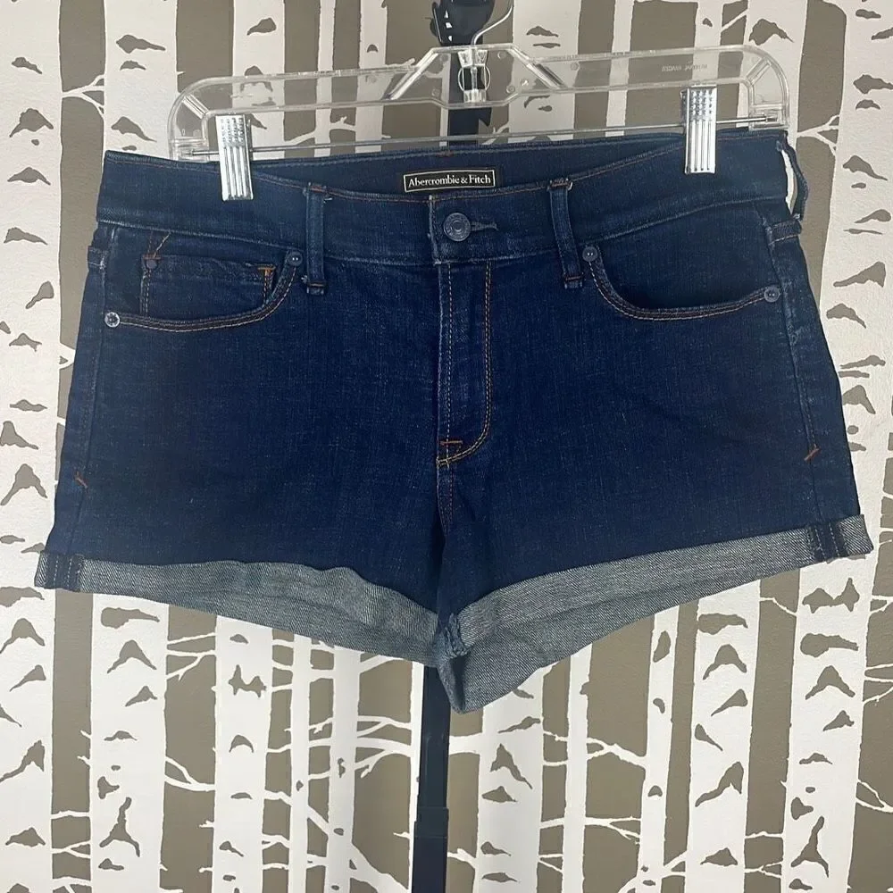 Abercrombie & Fitch Cuffed Hem Jean Shorts 28